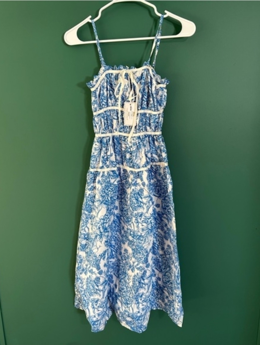 Simply Southern Blue Toile Print Sundress - Picture 1 of 7